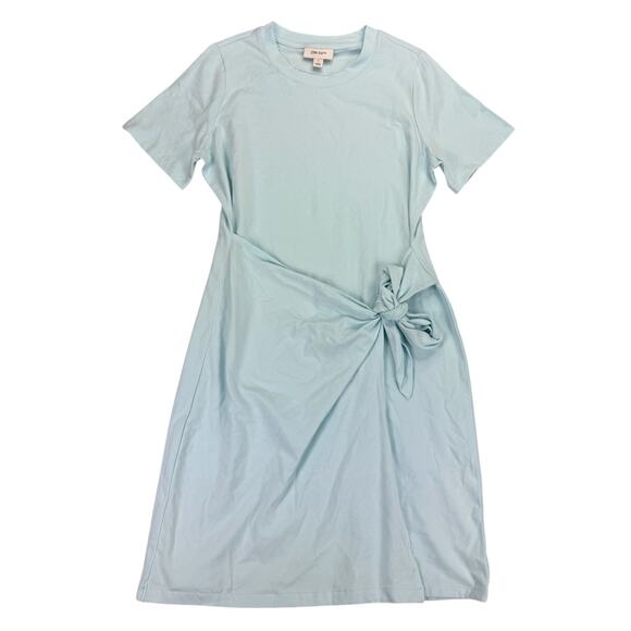 ON 34th Dresses & Skirts - On 34th Womens Side-Tie Knit Solid Mini Dress Chiffon Blue S